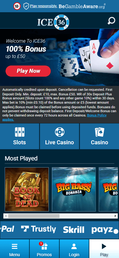 ICE36 Casino Mobile screenshot